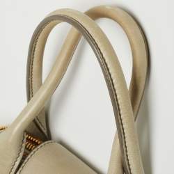 Miu Miu Grey Matelassé Leather Double Zip Satchel