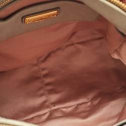 Miu Miu Grey Matelassé Leather Double Zip Satchel
