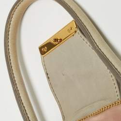 Miu Miu Grey Matelassé Leather Double Zip Satchel