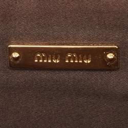 Miu Miu Yellow Croc Embossed Patent Leather Wristlet Pouch