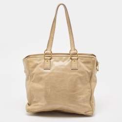 Miu Miu Beige Leather Front Pocket Tote
