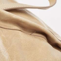 Miu Miu Beige Leather Front Pocket Tote