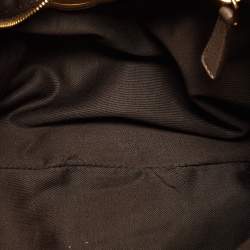 Pre Owned Miu Miu Grey Leather Gathered Tote