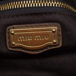 Miu Miu Cammello Patchwork Leather Tote