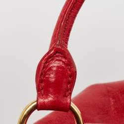 Miu Miu Red Vitello Lux Leather Satchel