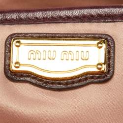 Miu Miu Burgundy Leather Frame Hobo