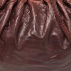 Miu Miu Burgundy Leather Frame Hobo