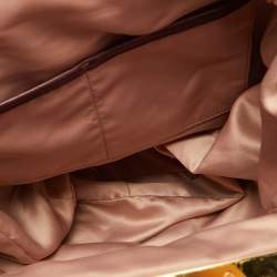 Miu Miu Burgundy Leather Frame Hobo