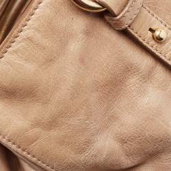 Miu Miu Beige Vitello Shine Leather Tote