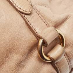 Miu Miu Beige Vitello Shine Leather Tote