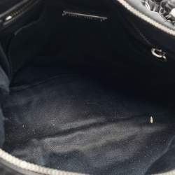 Miu Miu Black Matelasse Leather Shopper Tote