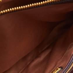 Miu Miu Two Tone Purple Leather Middle Zip Tote