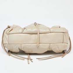 Miu Miu Beige Leather Frame Satchel 