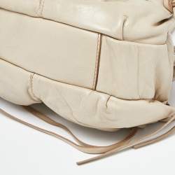 Miu Miu Beige Leather Frame Satchel 