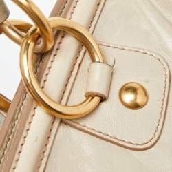 Miu Miu Beige Leather Frame Satchel 
