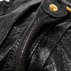 Miu Miu Black Patent Leather Gaufre Tote