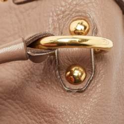 Miu Miu Beige Leather Paloma Top Handle Bag