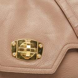 Miu Miu Beige Leather Paloma Top Handle Bag