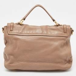 Miu Miu Beige Leather Paloma Top Handle Bag