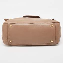 Miu Miu Beige Leather Paloma Top Handle Bag