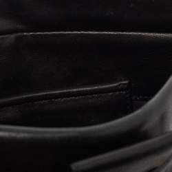 Pre Owned Miu Miu Black Leather Studded Frame Crossbody Bag