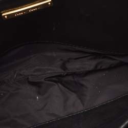 Pre Owned Miu Miu Black Leather Studded Frame Crossbody Bag