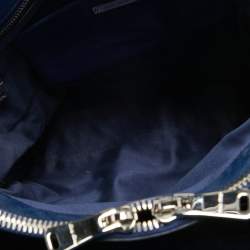 Miu Miu Blue Leather Vitello Tote 