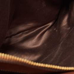 Miu Miu Brown Pebbled Leather Double Zip Convertible Tote