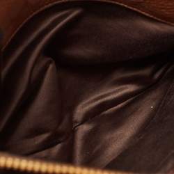 Miu Miu Brown Pebbled Leather Double Zip Convertible Tote