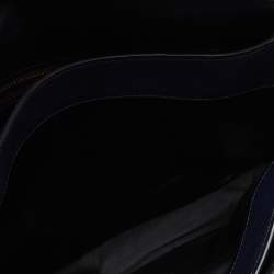 Miu Miu Blue Madras Leather Flap Satchel