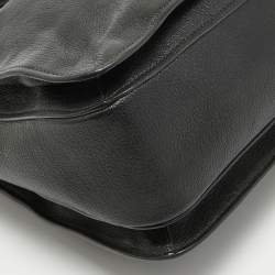 Miu Miu Black Madras Leather Pushlock Tote