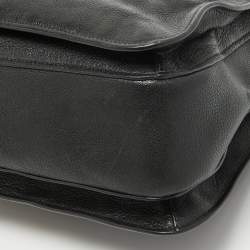 Miu Miu Black Madras Leather Pushlock Tote