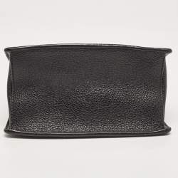 Miu Miu Black Madras Leather Mini Bandouliera Top Handle Bag