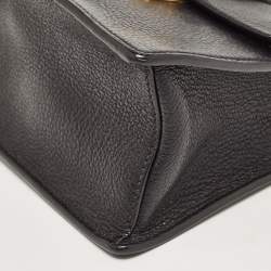 Miu Miu Black Madras Leather Mini Bandouliera Top Handle Bag