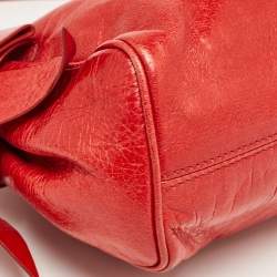 Miu Miu Red Vitello Lux Leather Bow Pochette Bag