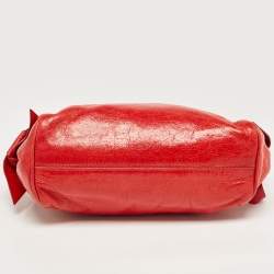 Miu Miu Red Vitello Lux Leather Bow Pochette Bag