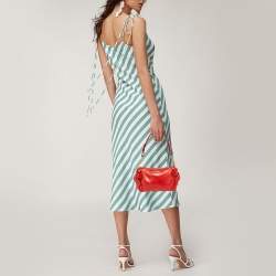 Miu Miu Red Vitello Lux Leather Bow Pochette Bag