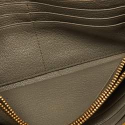 Miu Miu Grey/Yellow Madras Leather Flap Continental Wallet