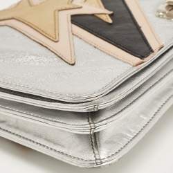 Miu Miu Tricolor Leather Star Motif Diagonal Shoulder Bag