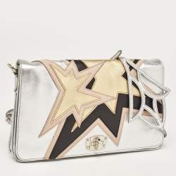 Miu Miu Tricolor Leather Star Motif Diagonal Shoulder Bag