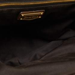 Miu Miu Brown Matelassé Leather Coffer Frame Satchel