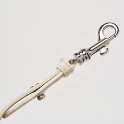 Pre Owned Miu Miu Off White Leather Pushlock Flap Top Handle Bag