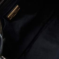 Miu Miu Black Matelassé Leather Coffer Hobo