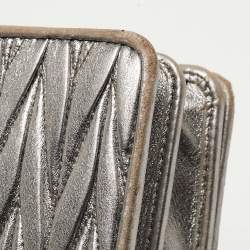 Miu Miu Grey Matelassé Leather Chain Crossbody Bag