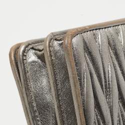 Miu Miu Grey Matelassé Leather Chain Crossbody Bag