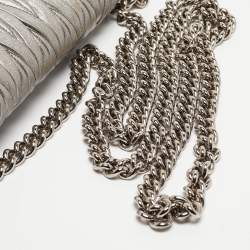 Miu Miu Grey Matelassé Leather Chain Crossbody Bag