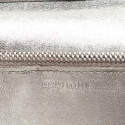 Miu Miu Grey Matelassé Leather Chain Crossbody Bag