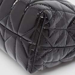 Miu Miu Black Quilted Patent Leather Mini Spirit Hobo