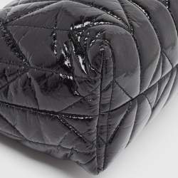 Miu Miu Black Quilted Patent Leather Mini Spirit Hobo