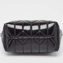 Miu Miu Black Quilted Patent Leather Mini Spirit Hobo